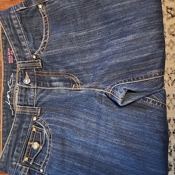 INC regular Bootcut Fit Dark Blue Denim Jeans Size 8 - Picture 2 of 8